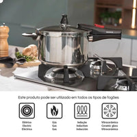 Panela de Pressão Brinox Ultra Inox para Indução, Gás e Elétrico