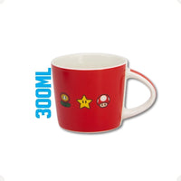 Conjunto Breakfast Super Mario em Cerâmica com Caneca, Bowl e Prato