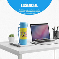 Garrafa Térmica Capsule com Canudo e Alça Bob Esponja – 450 ml