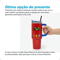 Canecão Térmico Tumbler Super Mario com Pingente – 1,15 L