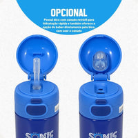 Garrafa Térmica Capsule com Canudo e Alça Sonic – 450 ml