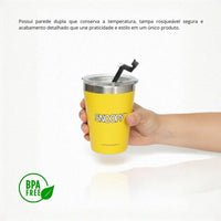 Copo de Viagem Snap com Tampa Snoopy Core – 300 ml