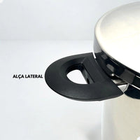 Panela de Pressão Brinox 6 L em Aço Inoxidável para Indução com 4 Travas de Segurança