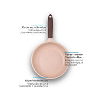 Conjunto de Panelas Belga MTA 3 Peças com Revestimento Ceramic Flon Premium