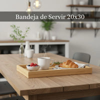 Bandeja para Servir em Bambu 20 x 30 cm – Western Home