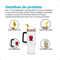 Canecão Térmico Tumbler Snoopy com Pingente – 1,15 L