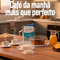 Kit Porta Bolo Trança 26cm com Porta queijo, Porta Leite e Manteigueira Acrílico 4 Peças