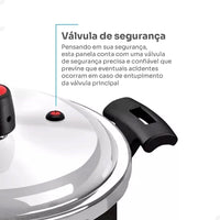 Panela de Pressão Panelux 3 L Antiaderente com Fechamento Externo – Preta