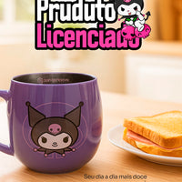 Caneca Maggie Kuromi em Cerâmica – 400 ml