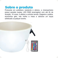 Champanheira LED RGB sem Fio – Tamanho G