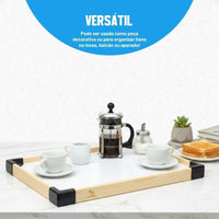 Bandeja para Servir Dobrável em Madeira Pinus Strong – 47 x 27 cm