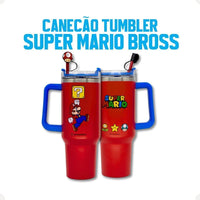 Canecão Térmico Tumbler Super Mario com Pingente – 1,15 L