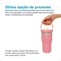 Copo Térmico Tumbler Hanger My Melody – 650 ml