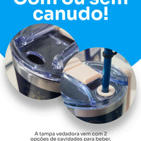 Canecão Térmico Tumbler Hogwarts com Pingente – 1,15 L
