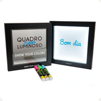 Luminária Quadro Lousa Neon com 3 Canetas