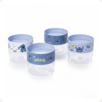 Kit 4 Potes Organizador Plug Empilhável 140ml Sortido Stitch