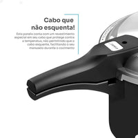 Panela de Pressão Panelux 3 L Antiaderente com Fechamento Externo – Preta