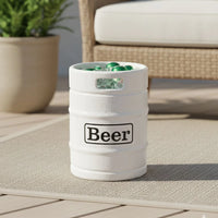 Barril Cooler Banco Branco com Tampa Marrom