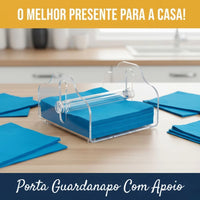 Porta-Guardanapo em Acrílico com Apoio Cristal