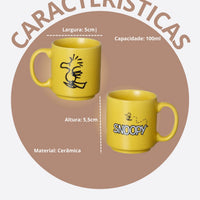 Caneca Mini Tina Cerâmica 100ml Woodstock