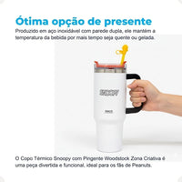 Canecão Térmico Tumbler Snoopy com Pingente – 1,15 L