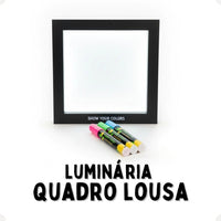 Luminária Quadro Lousa Neon com 3 Canetas