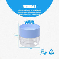 Pote Organizador Plug Empilhável Stitch – 140 ml (Sortido)