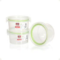 Pote Plástico Hermético com Trava Redondo – 550 ml Verde