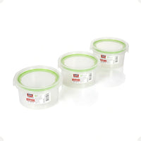 Pote Plástico Hermético com Trava Redondo – 550 ml Verde