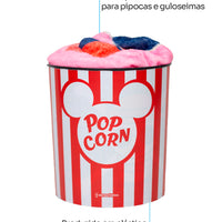 Conjunto Balde de Cinema com Manta Mickey e Minnie Namorados