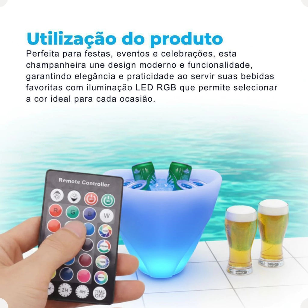 Champanheira LED RGB sem Fio – Tamanho P