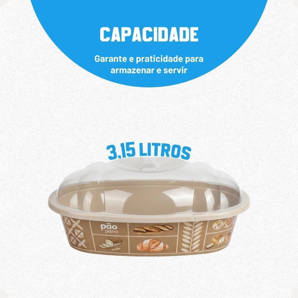 Porta-Pão em Plástico Oval