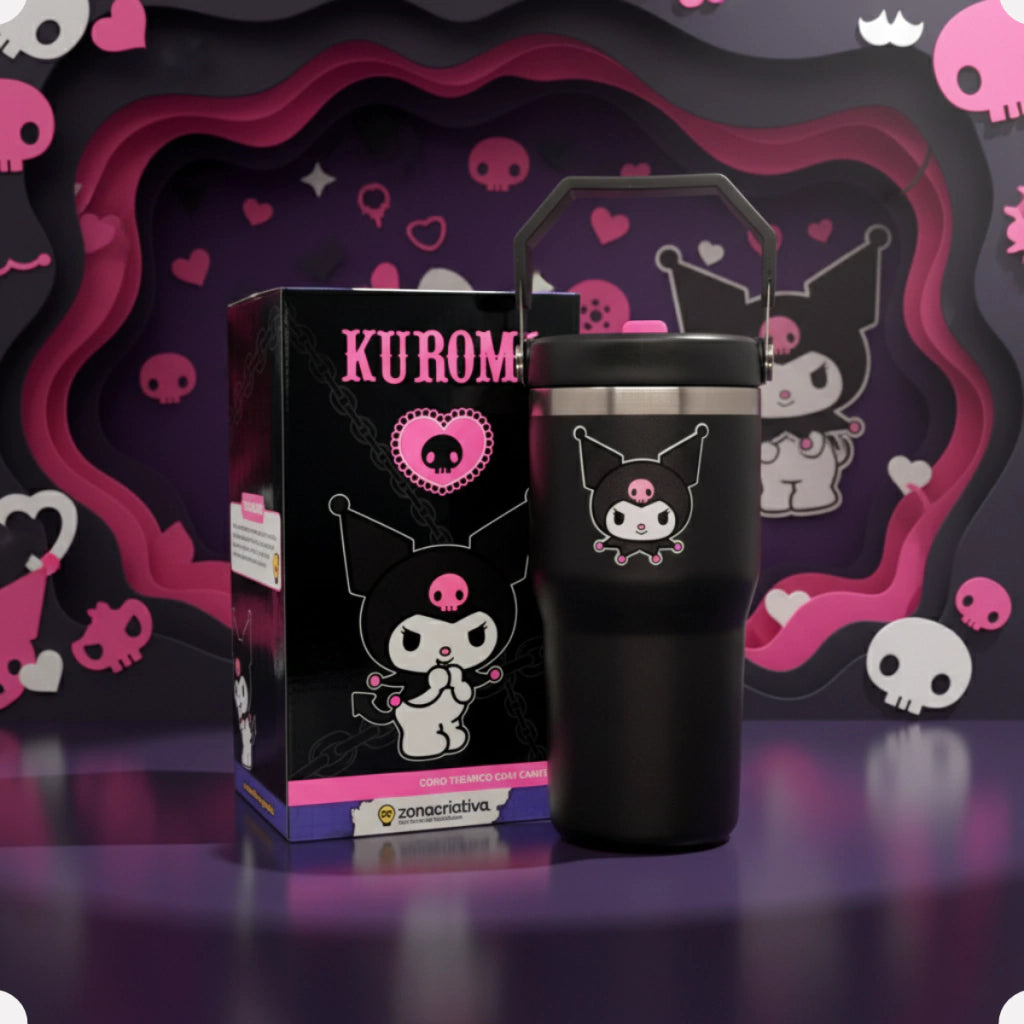 Copo Térmico Tumbler Hanger Kuromi – 650 ml