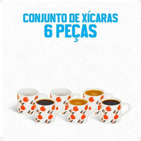 Conjunto de Xícaras de Café Tulipa – 6 Peças 90 ml