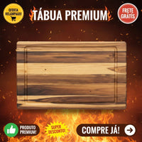 Tábua de Churrasco Retangular em Madeira – Tamanho M (40 x 24,5 cm)