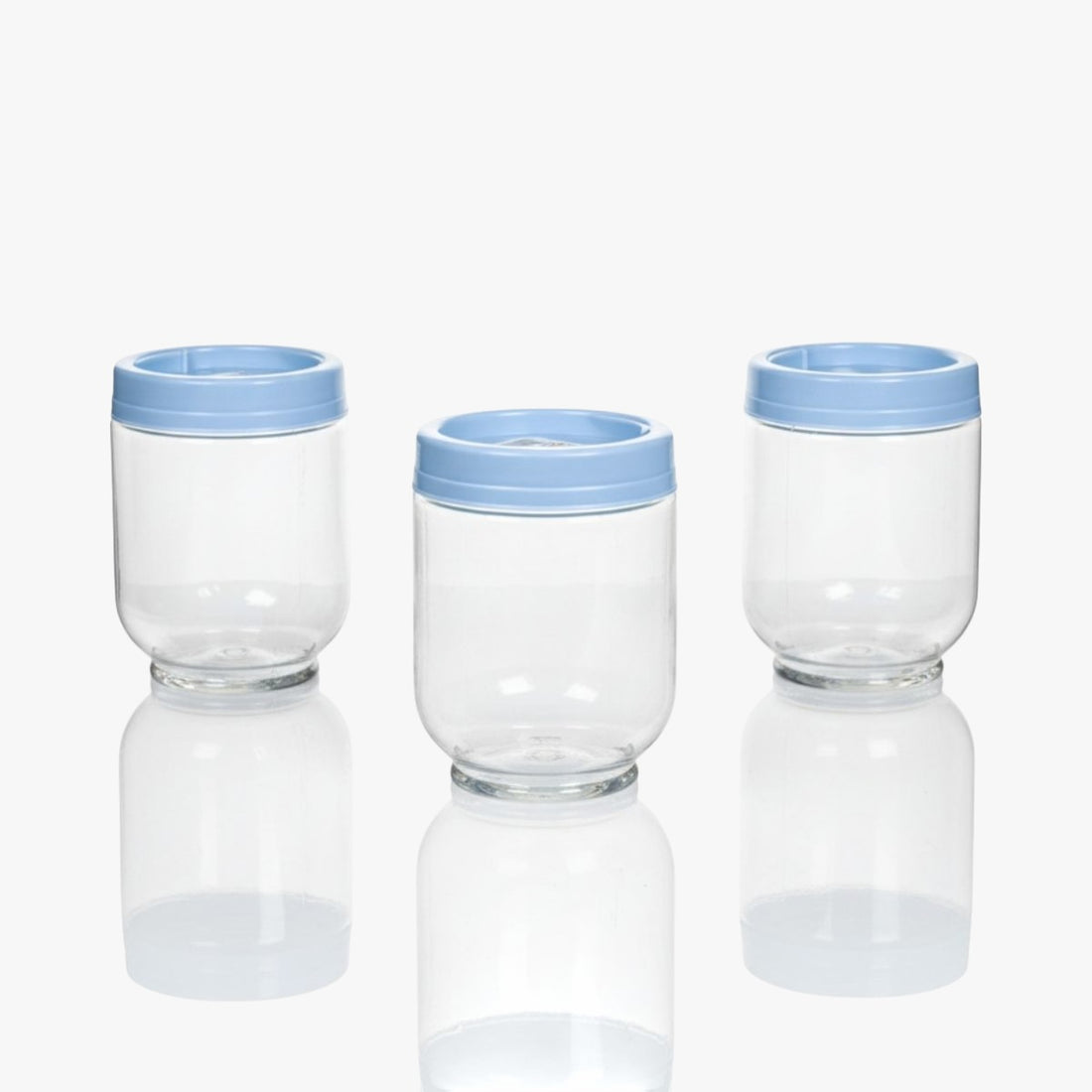 Kit Porta Condimentos Gire Trave 380ml 3 Peças Azul Claro