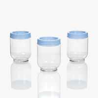 Kit Porta Condimentos Gire Trave 380ml 3 Peças Azul Claro