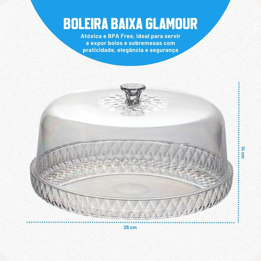 Kit Glamour Jarra 2L + Queijeira + Mantegueira + Boleira Baixa