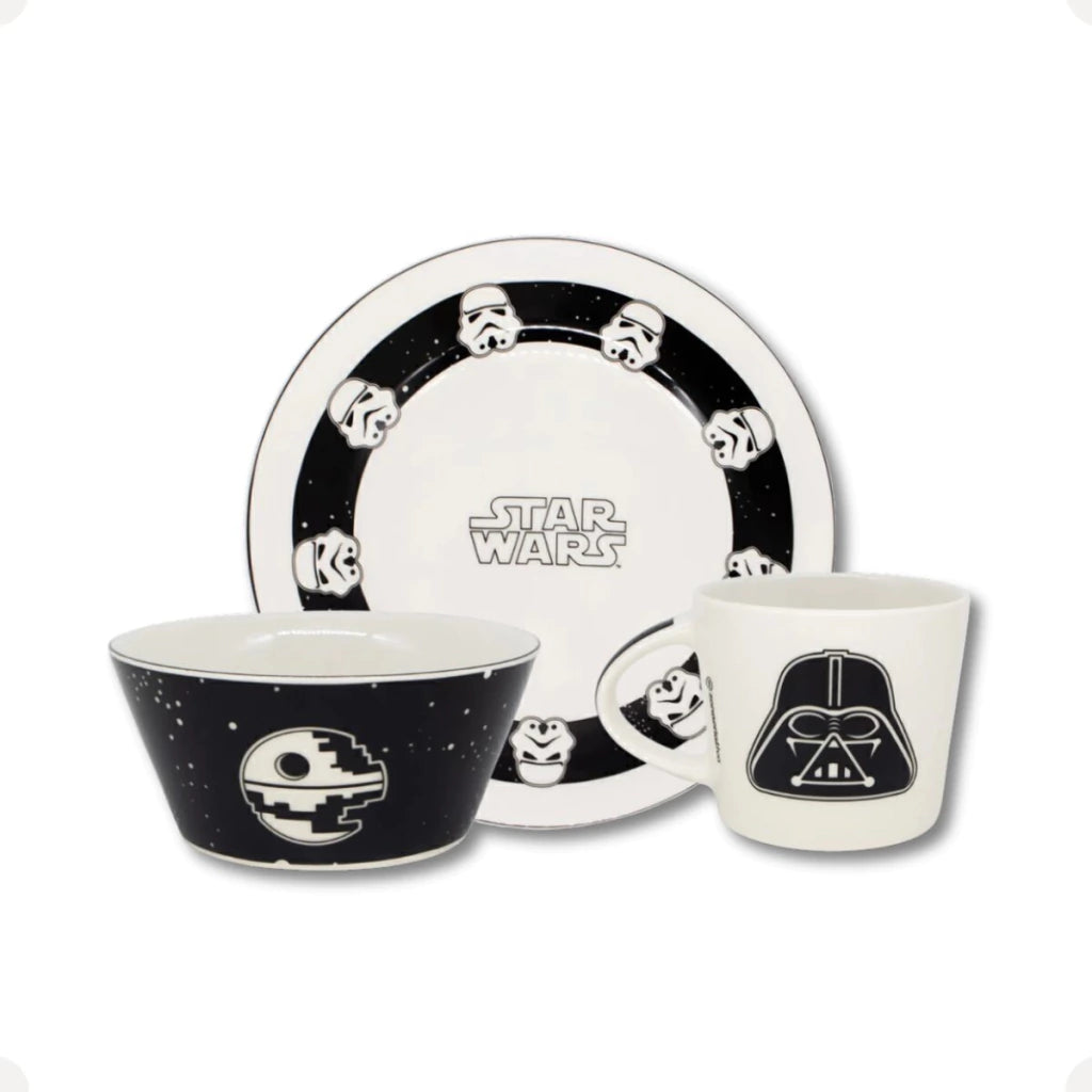 Conjunto Breakfast Star Wars em Cerâmica com Caneca, Bowl e Prato
