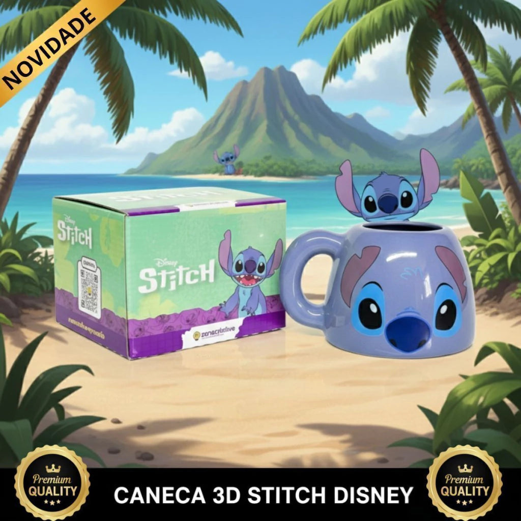 Caneca Decorativa Stitch – 450 ml
