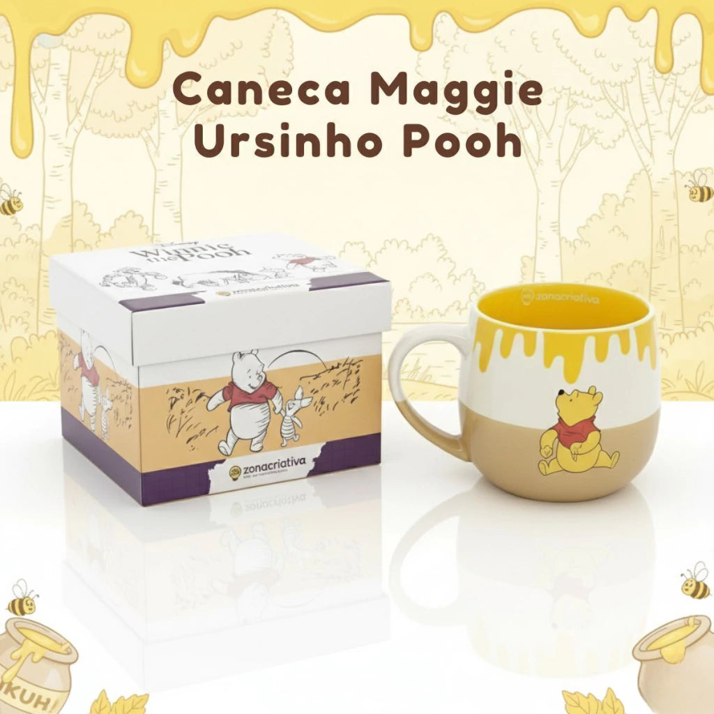 Caneca Maggie Winnie the Pooh em Cerâmica – 400 ml