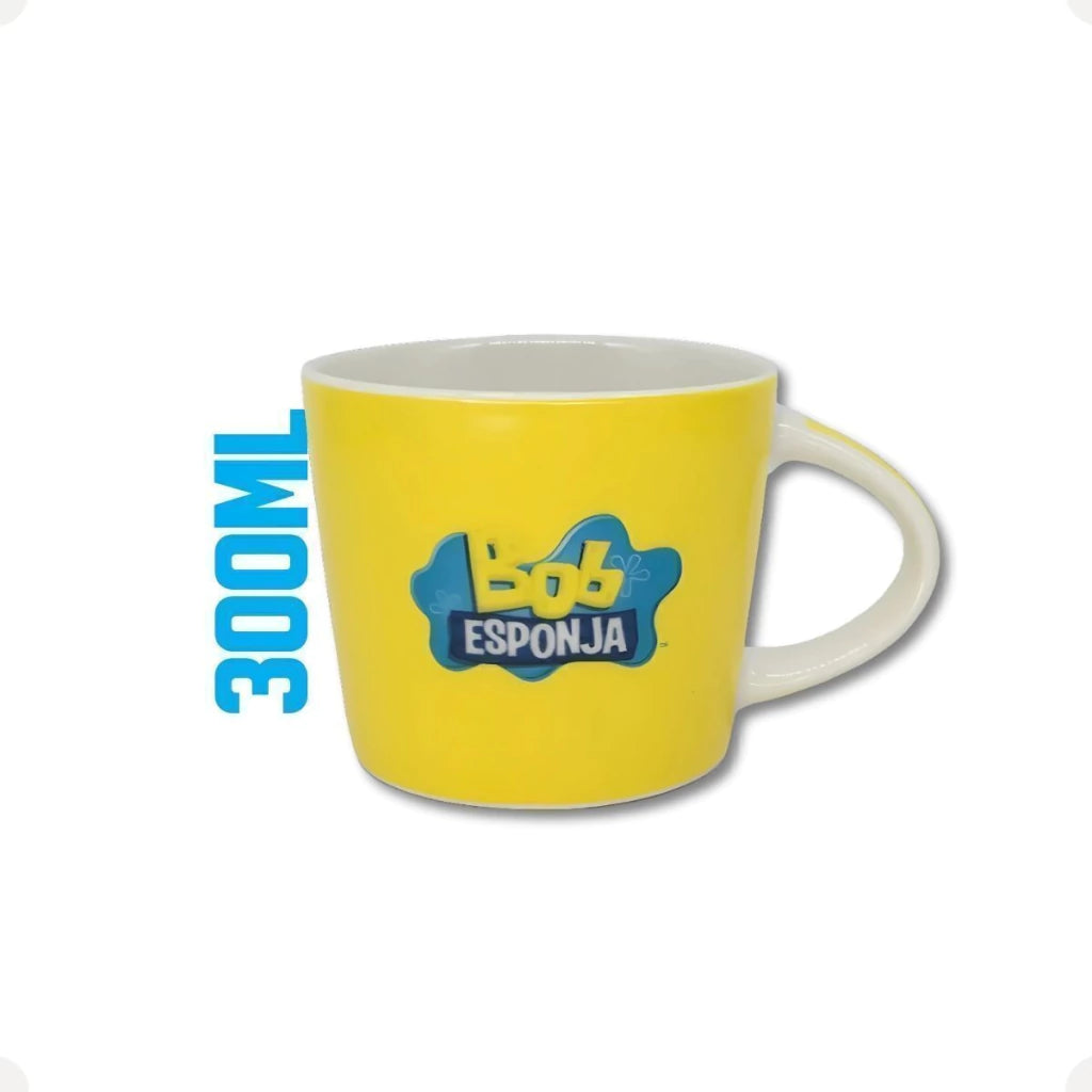 Conjunto Breakfast Bob Esponja em Cerâmica com Caneca, Bowl e Prato