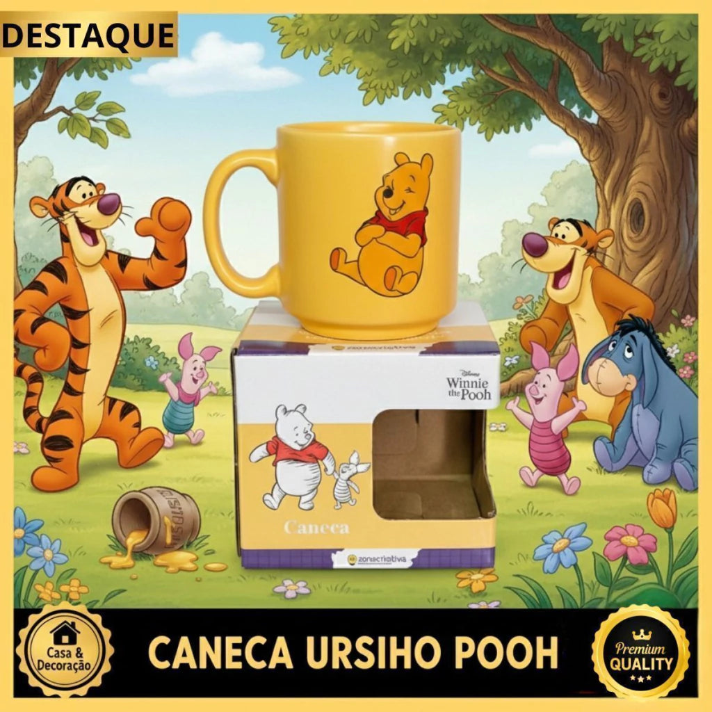 Caneca Mini Tina Pooh em Cerâmica – 100 ml