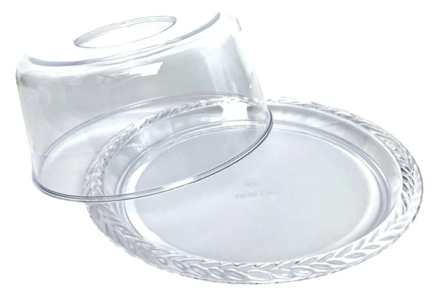 Porta-Queijo em Acrílico com Tampa Trançada – 16 cm