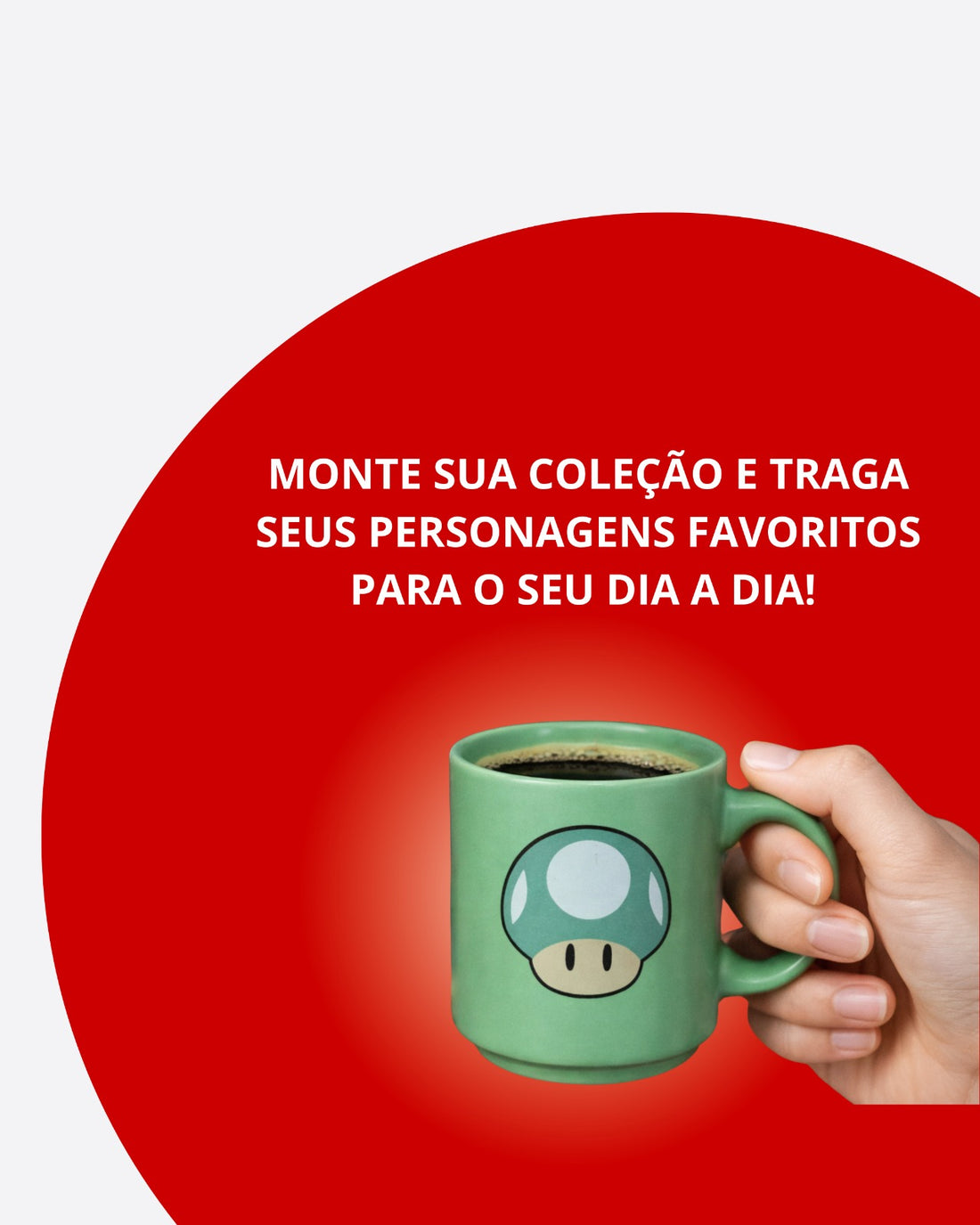 Caneca Mini Tina Cerâmica 100ml Up Super Mario