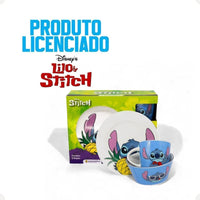 Conjunto Breakfast Stitch em Cerâmica com Caneca, Bowl e Prato