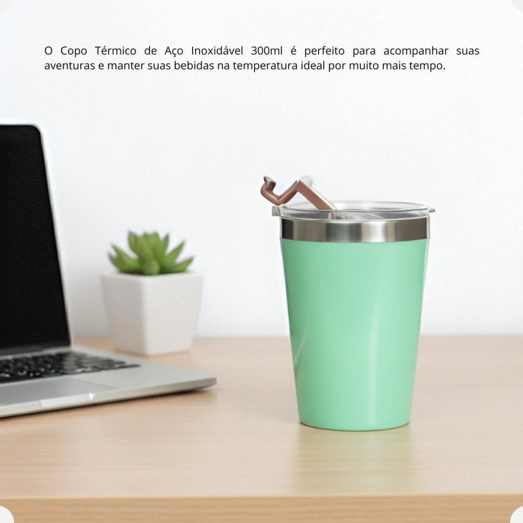Copo de Viagem Snap com Tampa Baby Yoda – 300 ml