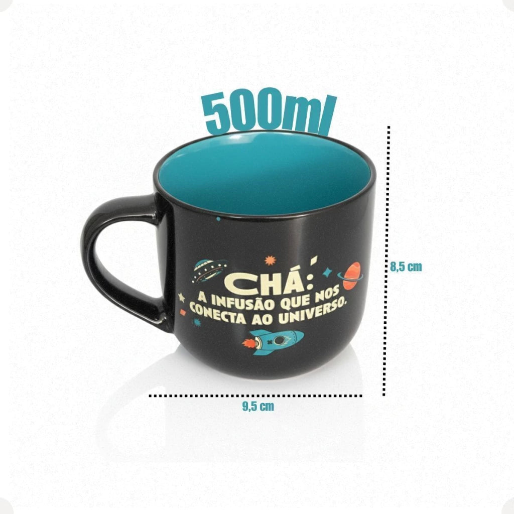 Caneca com Infusor de Chá Astronauta – 350 ml