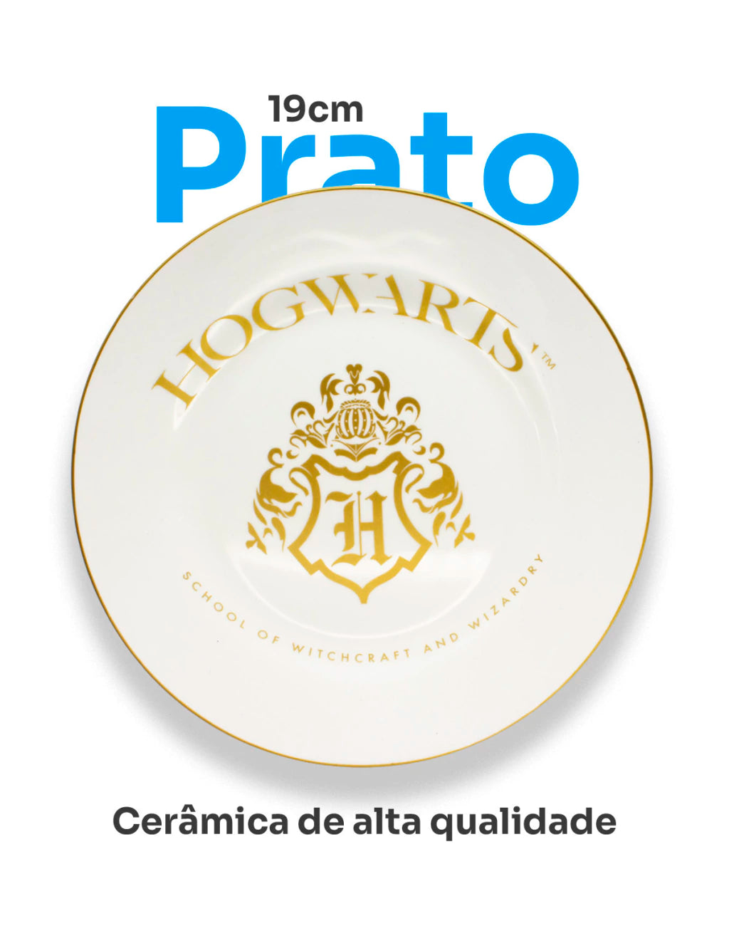 Conjunto Breakfast Harry Potter em Cerâmica com Caneca, Bowl e Prato