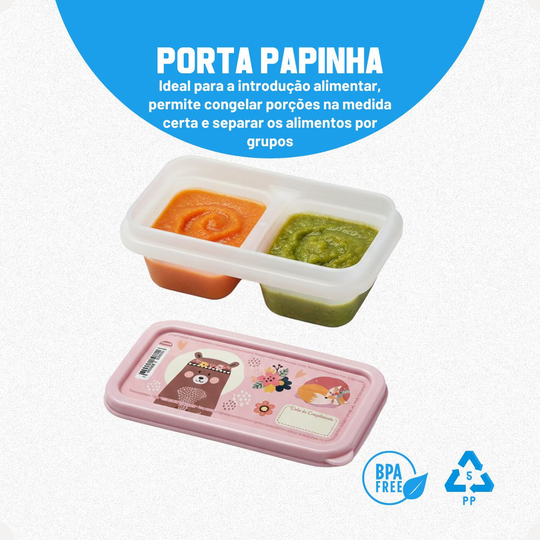 Kit Dosador de Leite em Pó 3 Compartimentos 300ml com Porta Chupeta com Alça e Porta Papinha Duplo com Encaixe 70ml Rosa